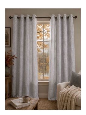 Better Homes & Gardens Soft Gray Grommet Curtains Set of 2 Panels 84”x38”